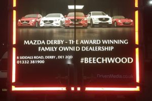 Truck rear for Beechwood Mazda FUll reflective print.