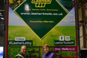 Lasher Lotty and Ian (MD of Lasher Tools Uk) with Ed