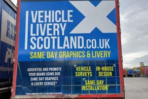 Simple signs on a truck