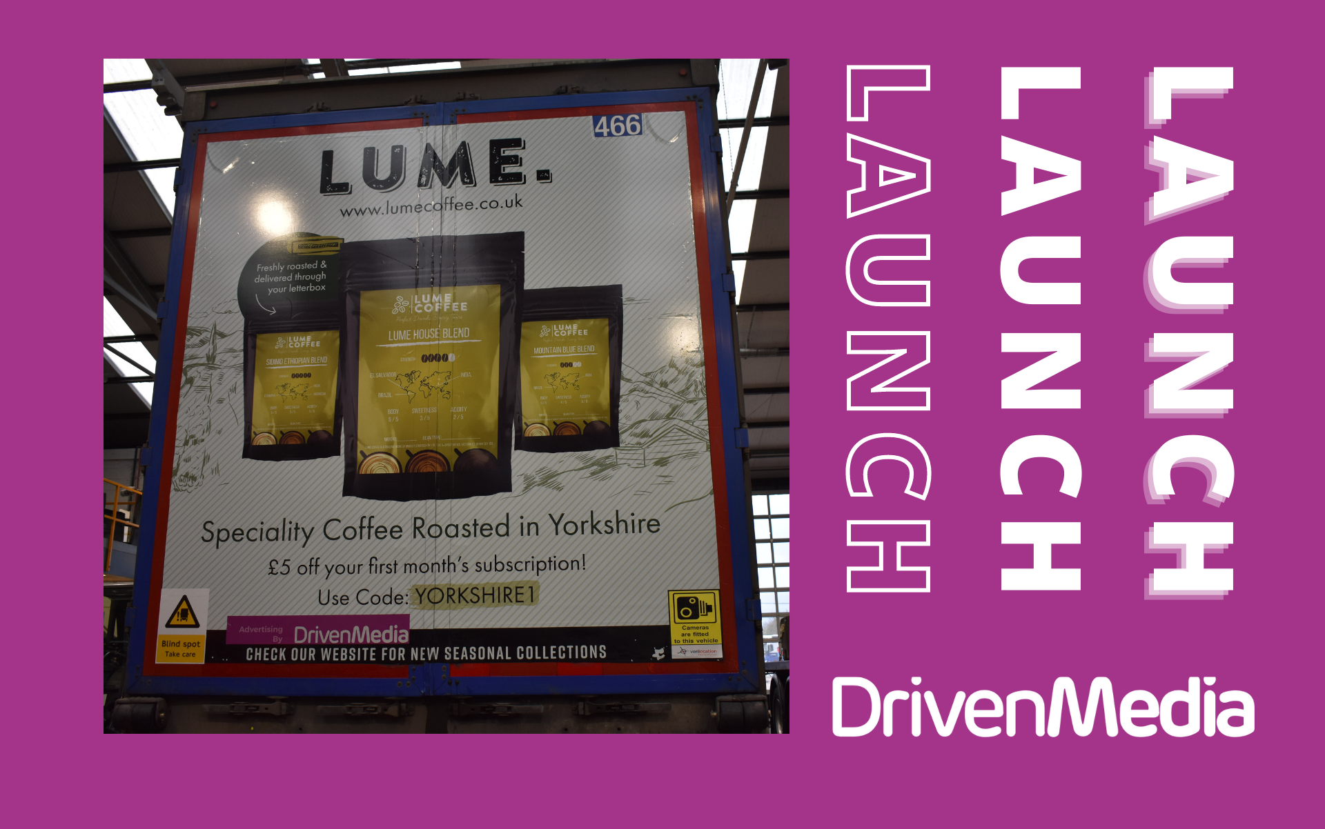 LUME Rear Advert LUME Truck Advert